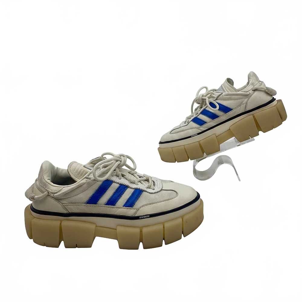 IVY PARK White/Blue Platform Sneakers | Leather & Cotton, Women’s US9